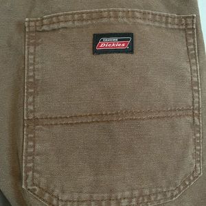 Brown Dickies Men’s Work Pants with phone pocket